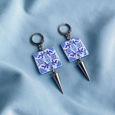 Square Porcelain Earrings