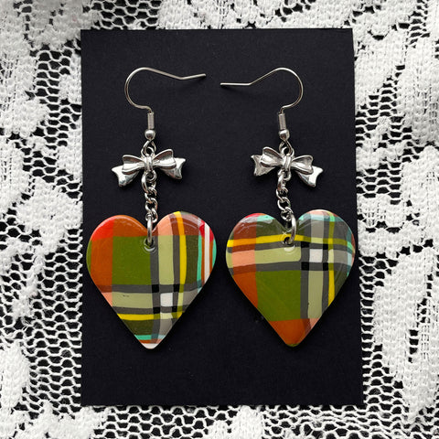 Green Tartan Hearts